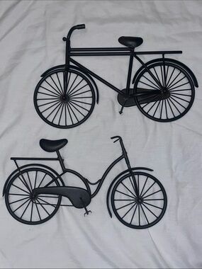 Black Metal Bicycle Wall Decor Set - Home Wall Art